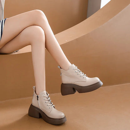 Ardella | Women’s Platform Loafers – 7.5cm Comfy Wedges