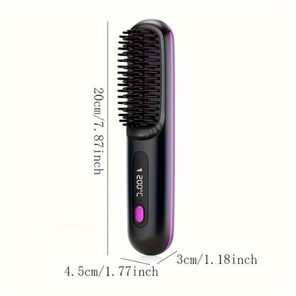 SleekMate | Portable USB-Rechargeable Straightening Comb with Anti-Scald Protection