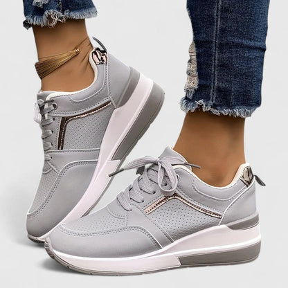 Novyssa | Women’s Wedge Sneakers with Side Zipper