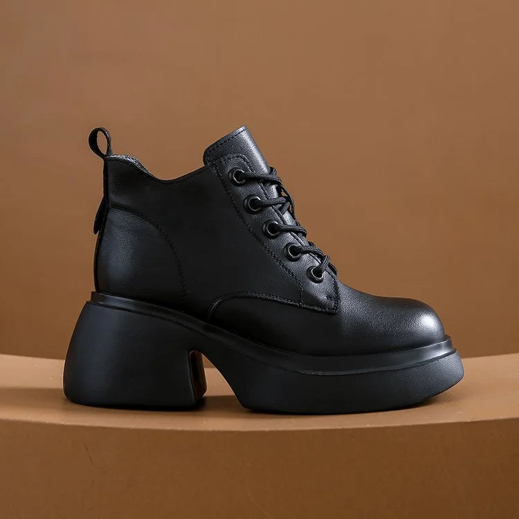 Ardella | Women’s Platform Loafers – 7.5cm Comfy Wedges