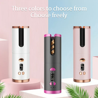 CurlFree™ | Portable Hair Curler – Rechargeable Wand with Auto-Off Safety Feature