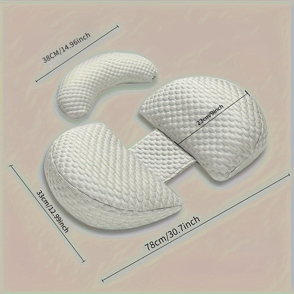 PregnaRest™ Adjustable Full-Body Pillow for Side Sleeping Moms