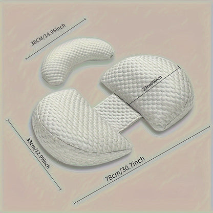 PregnaRest™ Adjustable Full-Body Pillow for Side Sleeping Moms
