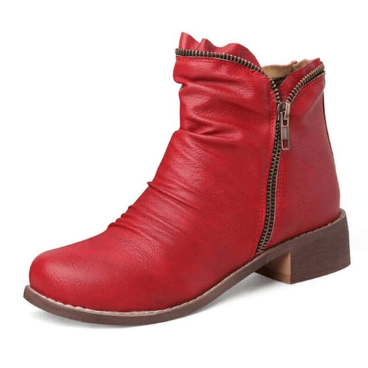 Mavexa | Western Zip Ankle Boots for Women