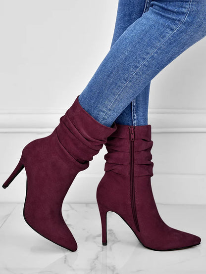 Velora | Stylish Pointed Toe High Heel Ankle Boots