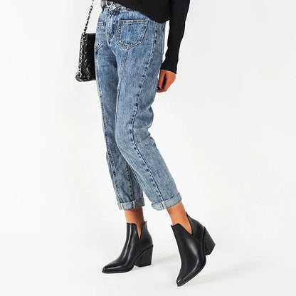 VELA™ | Women’s Mid-Heel Ankle Boots – Slip-On