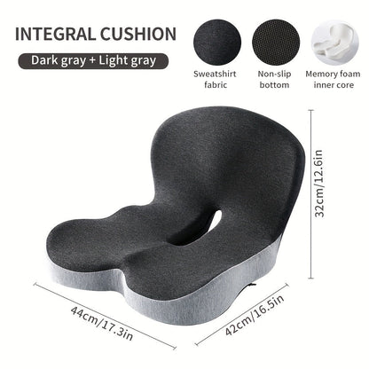 PostureNest™ Ergonomic Memory Foam Cushion for Hip & Lower Back Support