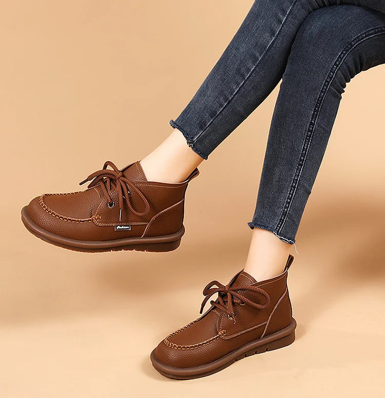 Vellano™ | Women’s Ankle Boots - Warm, Lace-Up & Non-Slip