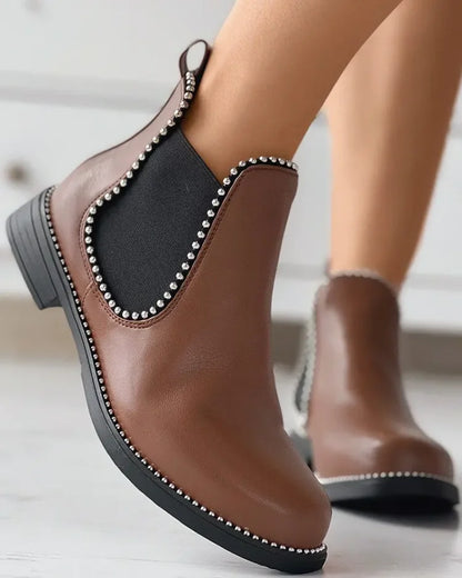 Vantis™ | Women’s Rivet Low-Heel Ankle Boots