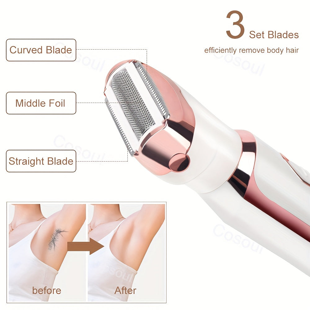 PureBare | 4-in-1 electric shaver - Gentle hair removal for face & body
