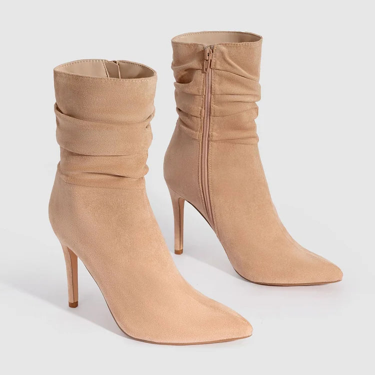 Velora | Stylish Pointed Toe High Heel Ankle Boots