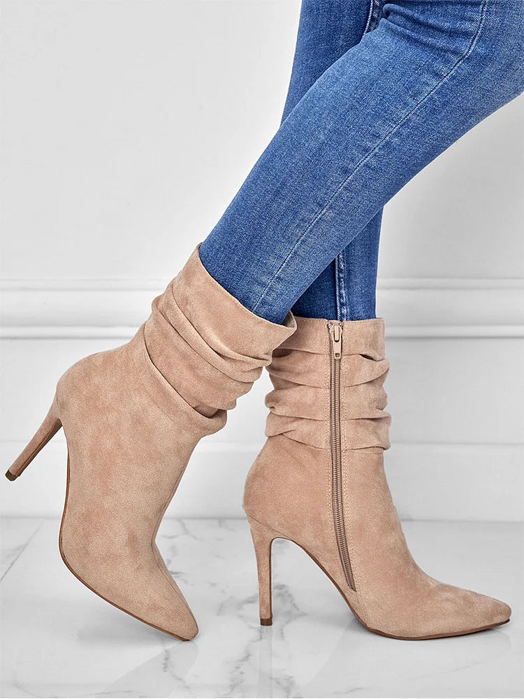 Velora | Stylish Pointed Toe High Heel Ankle Boots