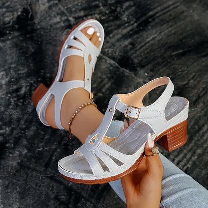Leanna - Comfortable low heel sandals