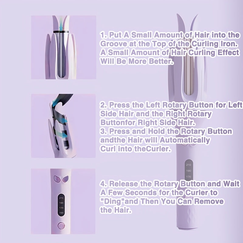 CurlEase™ Automatic Rotating Hair Curler with Smart Timer