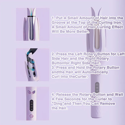 CurlEase™ Automatic Rotating Hair Curler with Smart Timer