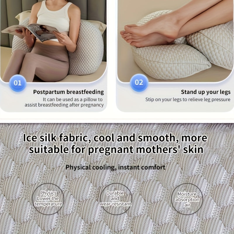 PregnaRest™ Adjustable Full-Body Pillow for Side Sleeping Moms