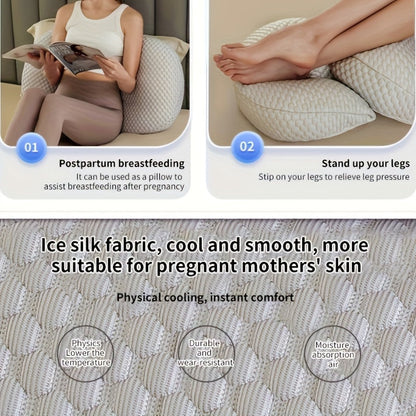 PregnaRest™ Adjustable Full-Body Pillow for Side Sleeping Moms