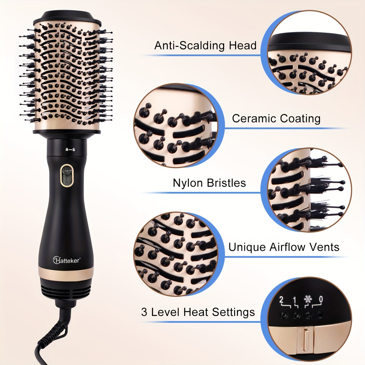 Hatterker™ Electric Styling Comb – Fast 4-in-1 Drying & Smoothing Tool