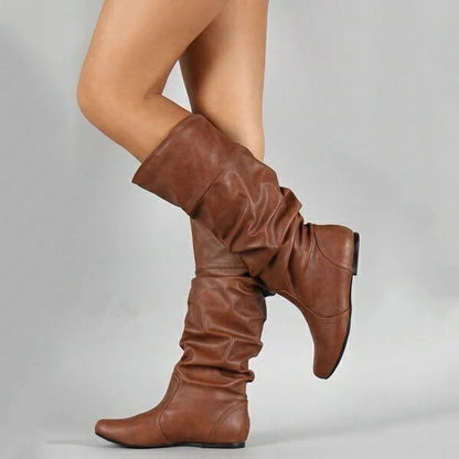 Nuvessa | Women’s Mid-Calf Slip-On Boots