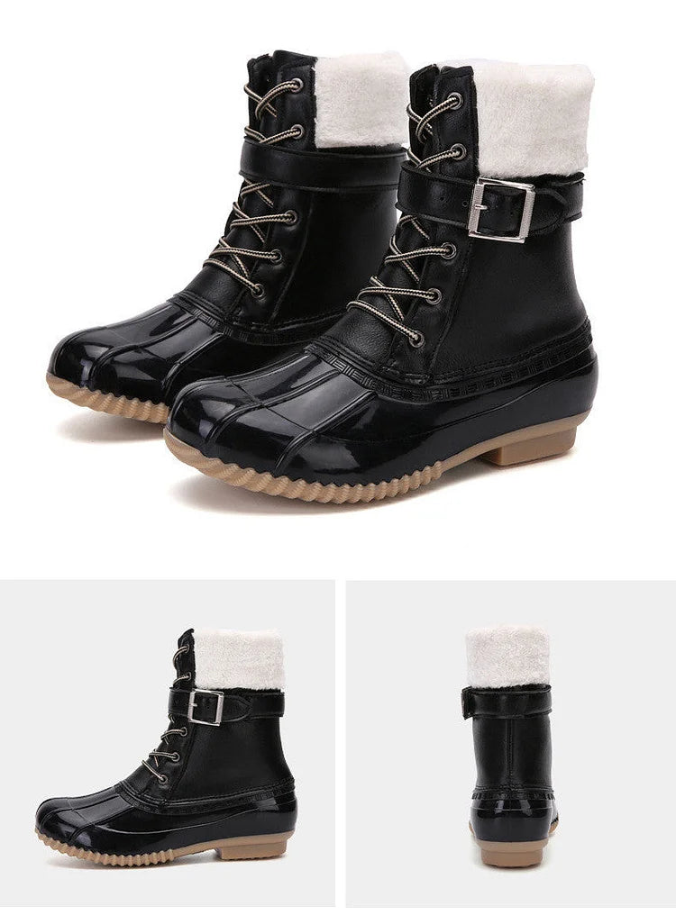 FROZA™ | Women’s Waterproof Lace-Up Ankle Snow Boots