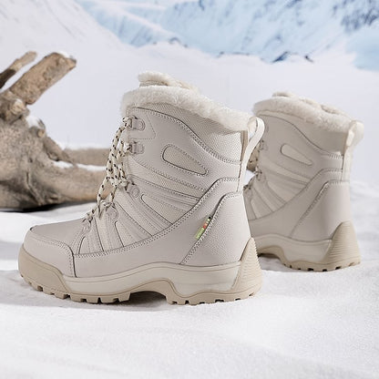 SnowEase | Women’s Winter Lace-Up Plush Ankle Boots