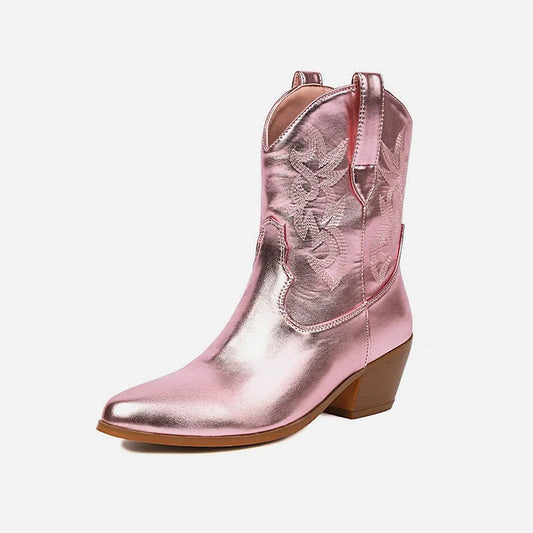 Velmora™ | Western Cowboy Ankle Boots for Women