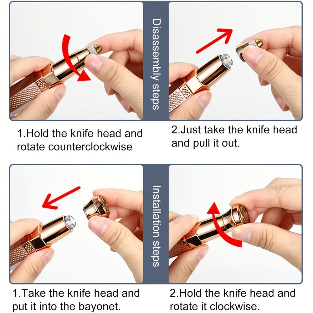 GlowSmooth | Women’s Shaver – Painless 4-in-1 for Face & Bikini Line