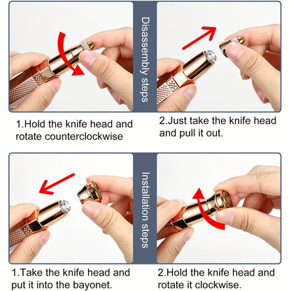 GlowSmooth | Women’s Shaver – Painless 4-in-1 for Face & Bikini Line