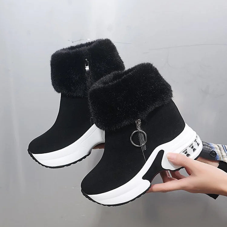 FROZA | Women’s Plush Lace-Up Snow Boots