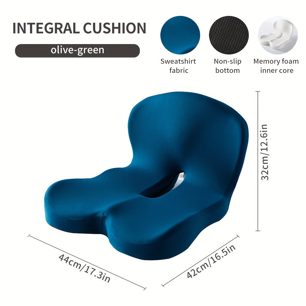 PostureNest™ Ergonomic Memory Foam Cushion for Hip & Lower Back Support