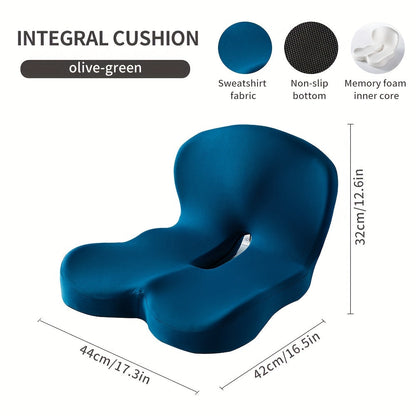 PostureNest™ Ergonomic Memory Foam Cushion for Hip & Lower Back Support