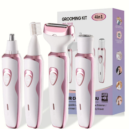 LuxeCare™ Rechargeable ladies' shaver - Gentle 4-in-1 care everywhere