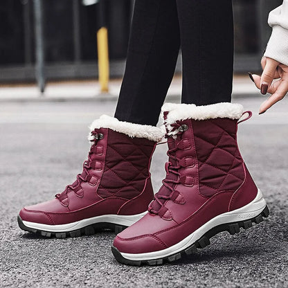 VELA™ | Women’s Winter Ankle Boots – Warm Lace-Up
