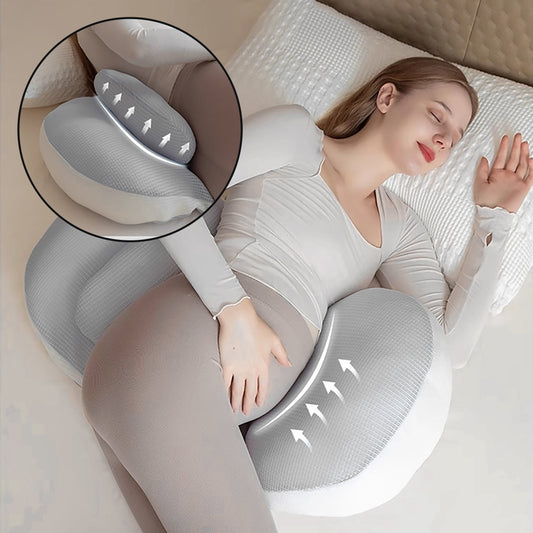 BellyNest™ – Ergonomic 2-in-1 Pregnancy Pillow for Side-Sleeping Comfort & Support