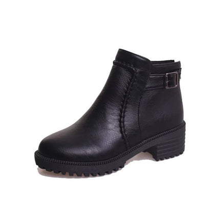 Liora™ | Women's Ankle Boots – Low Chunky Heels