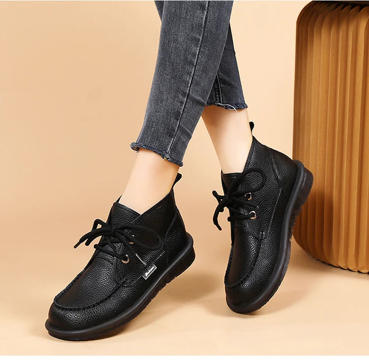 Vellano™ | Women’s Ankle Boots - Warm, Lace-Up & Non-Slip