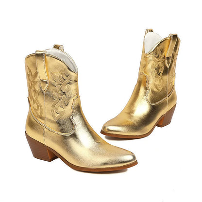 Velmora™ | Western Cowboy Ankle Boots for Women