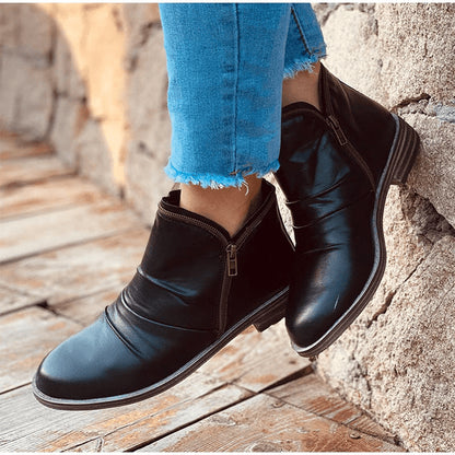 Mavexa | Western Zip Ankle Boots for Women