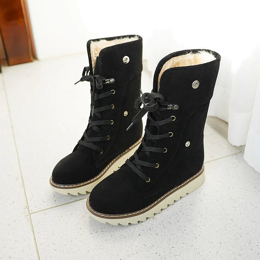 FEROX™ | Women’s Mid-Length Boots - Warm Lace-Up