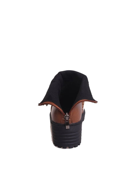Liora™ | Women's Ankle Boots – Low Chunky Heels