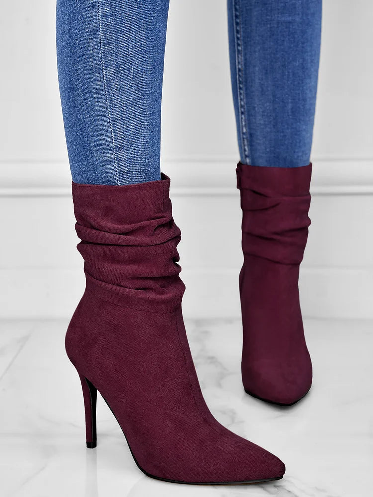 Velora | Stylish Pointed Toe High Heel Ankle Boots
