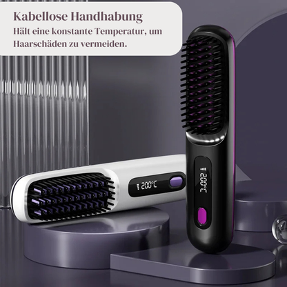 GlideBrush Pro - Kabellose Haarglättungsbürste