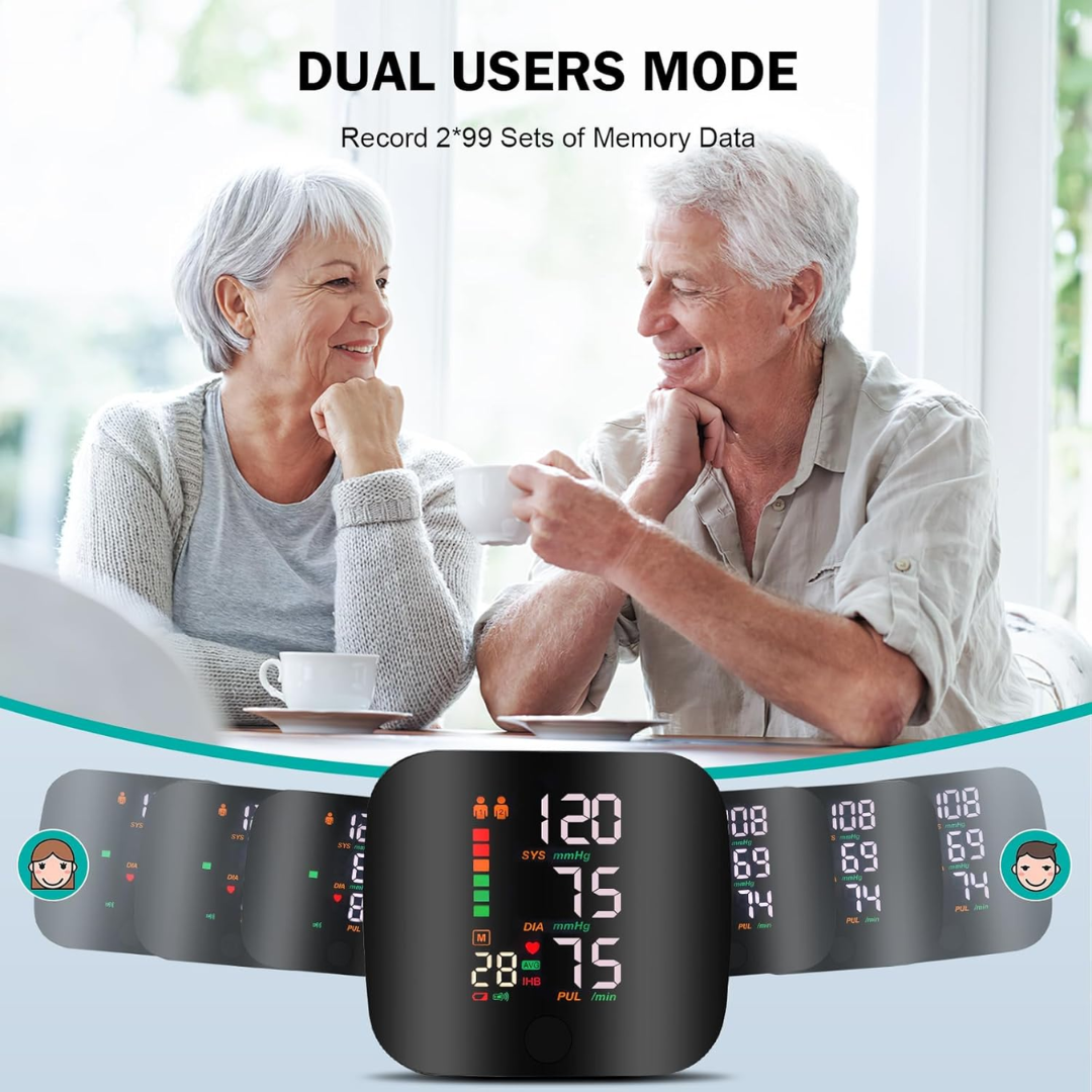 PulseTrack™ – Portable LED Wrist Blood Pressure Monitor
