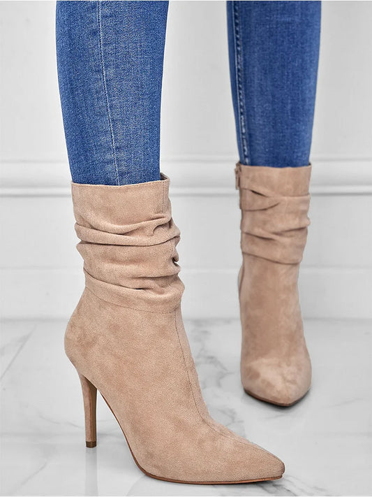 Velora | Stylish Pointed Toe High Heel Ankle Boots