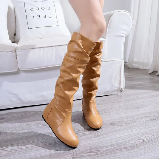 Nuvessa | Women’s Mid-Calf Slip-On Boots
