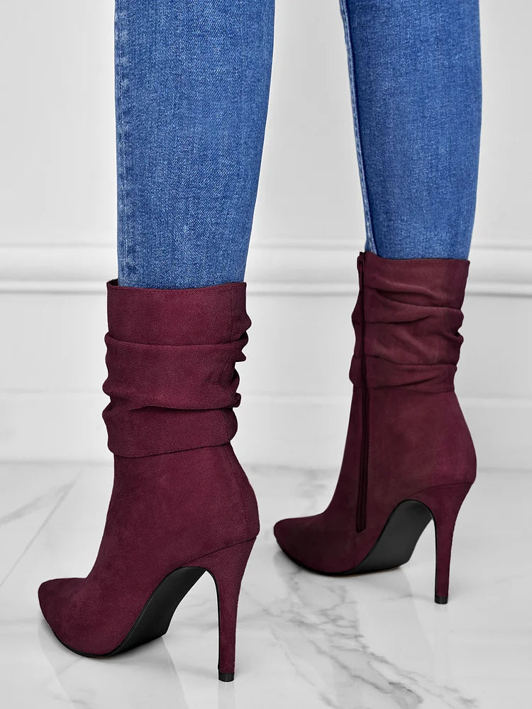 Velora | Stylish Pointed Toe High Heel Ankle Boots