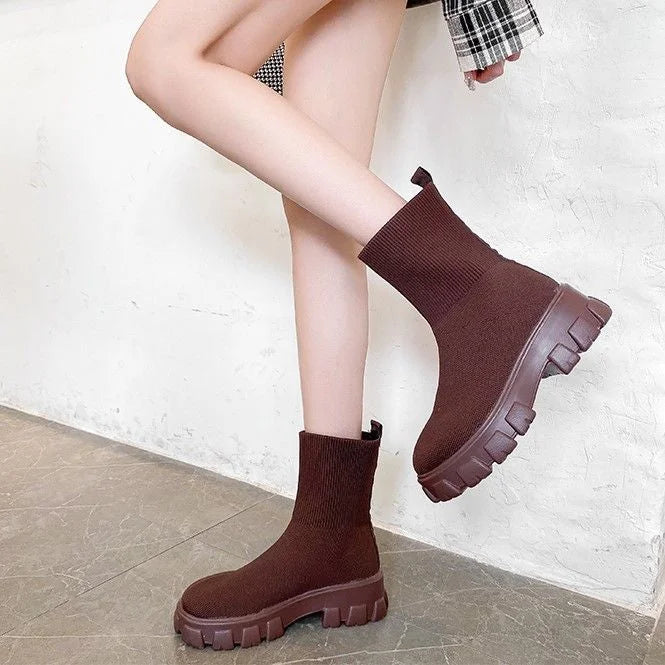 ELOVÉ | Women’s Knitted Sock Boots