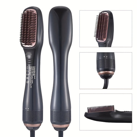 StyleFlow™ – 2-in-1 Hot Air Brush for Drying, Straightening & Soft Curls