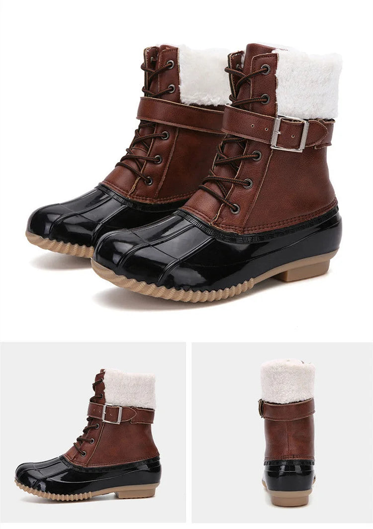 FROZA™ | Women’s Waterproof Lace-Up Ankle Snow Boots