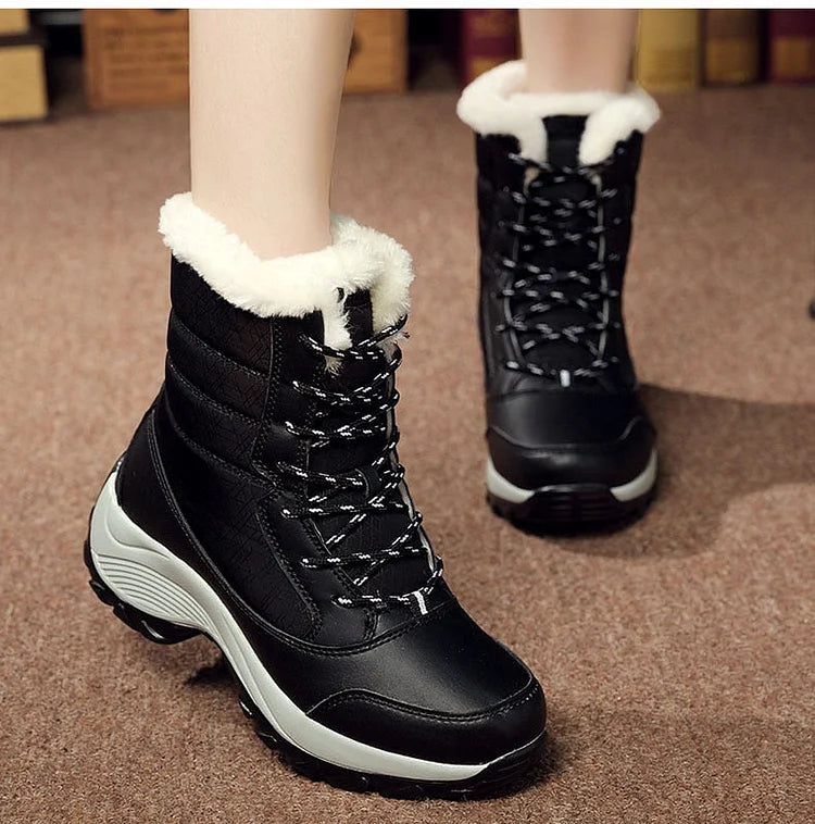 FUNMARS™ | Women’s Winter Lace-Up Snow Boots